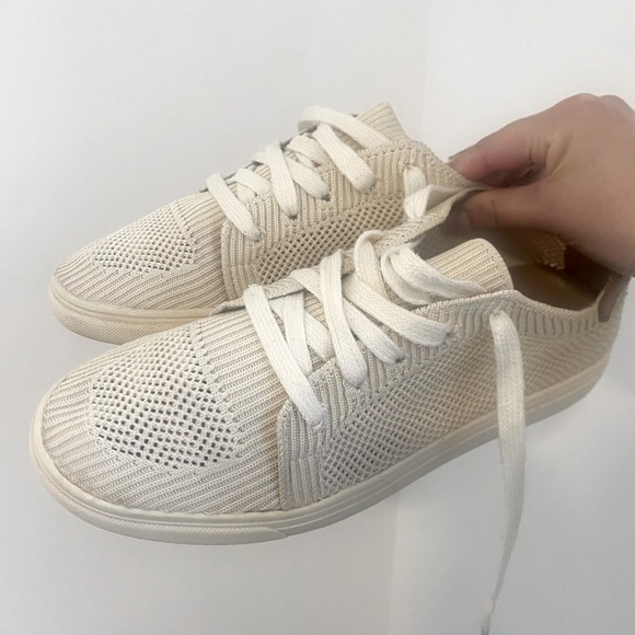 Lucky Brand Luika Woven Knit White Beachy Casual Shoes Size 8 1/2 - Picture 1 of 12
